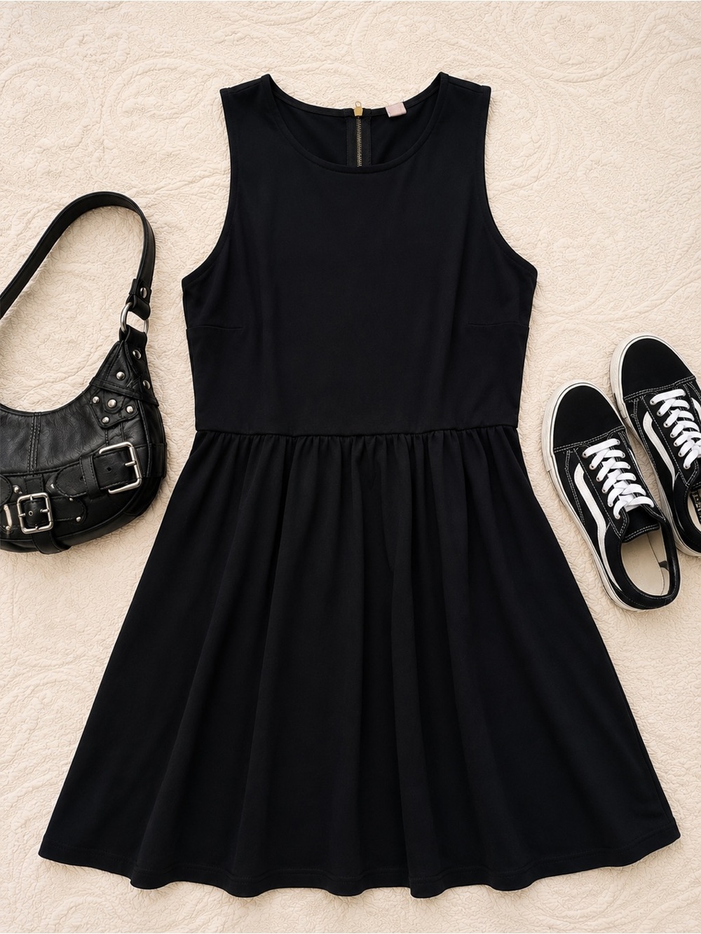 Old Navy Black Sleeveless Fit & Flare Dress Women’s XL 16-18 Classic